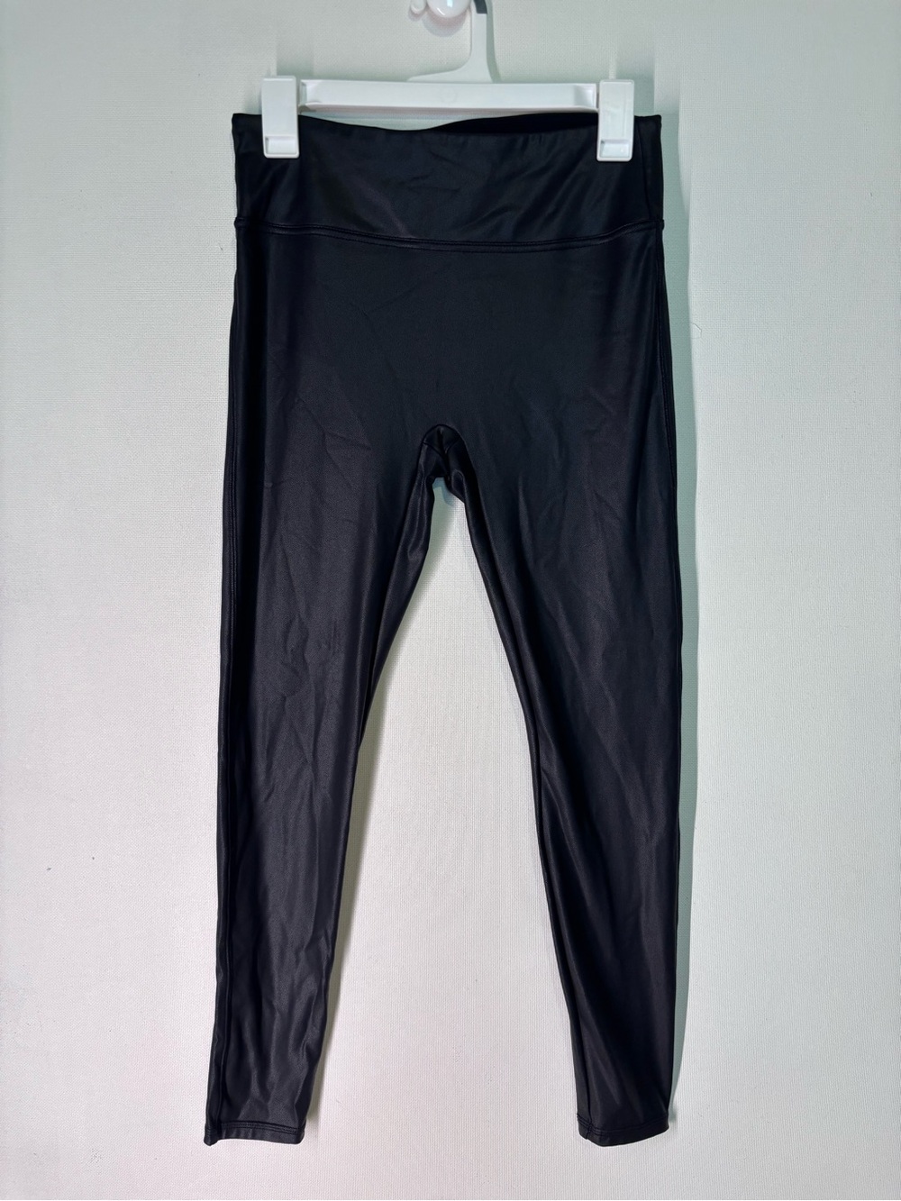 Faux Leather Black High-Waist Leggings